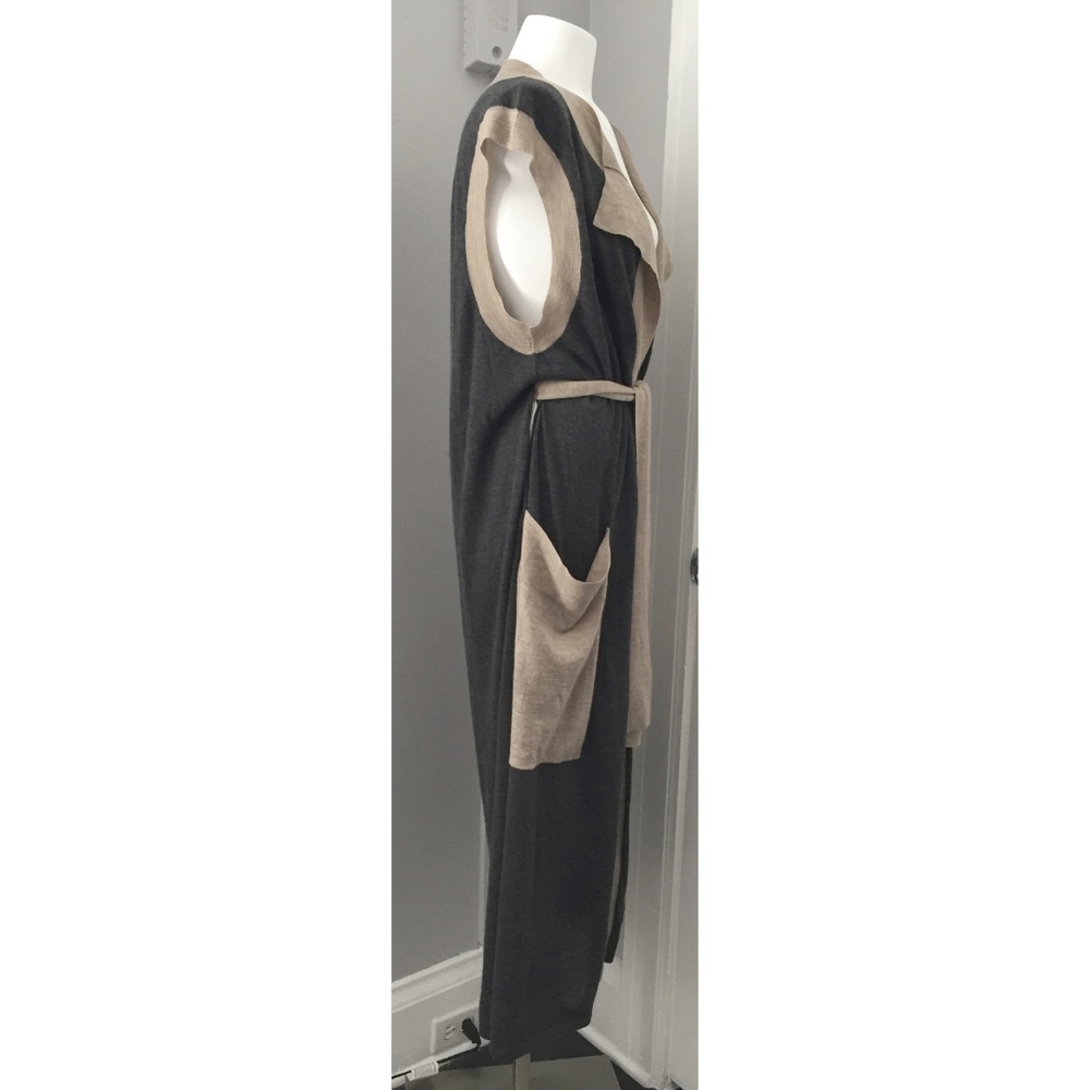 Authentic Thomas Wylde Grey Khaki Cashmere Robe - Picture 5 of 8